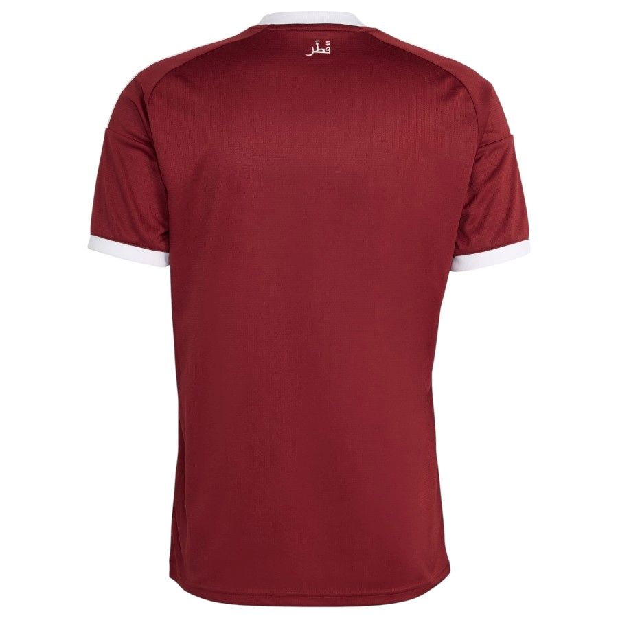 Maroon sports jersey with white accents on a white background